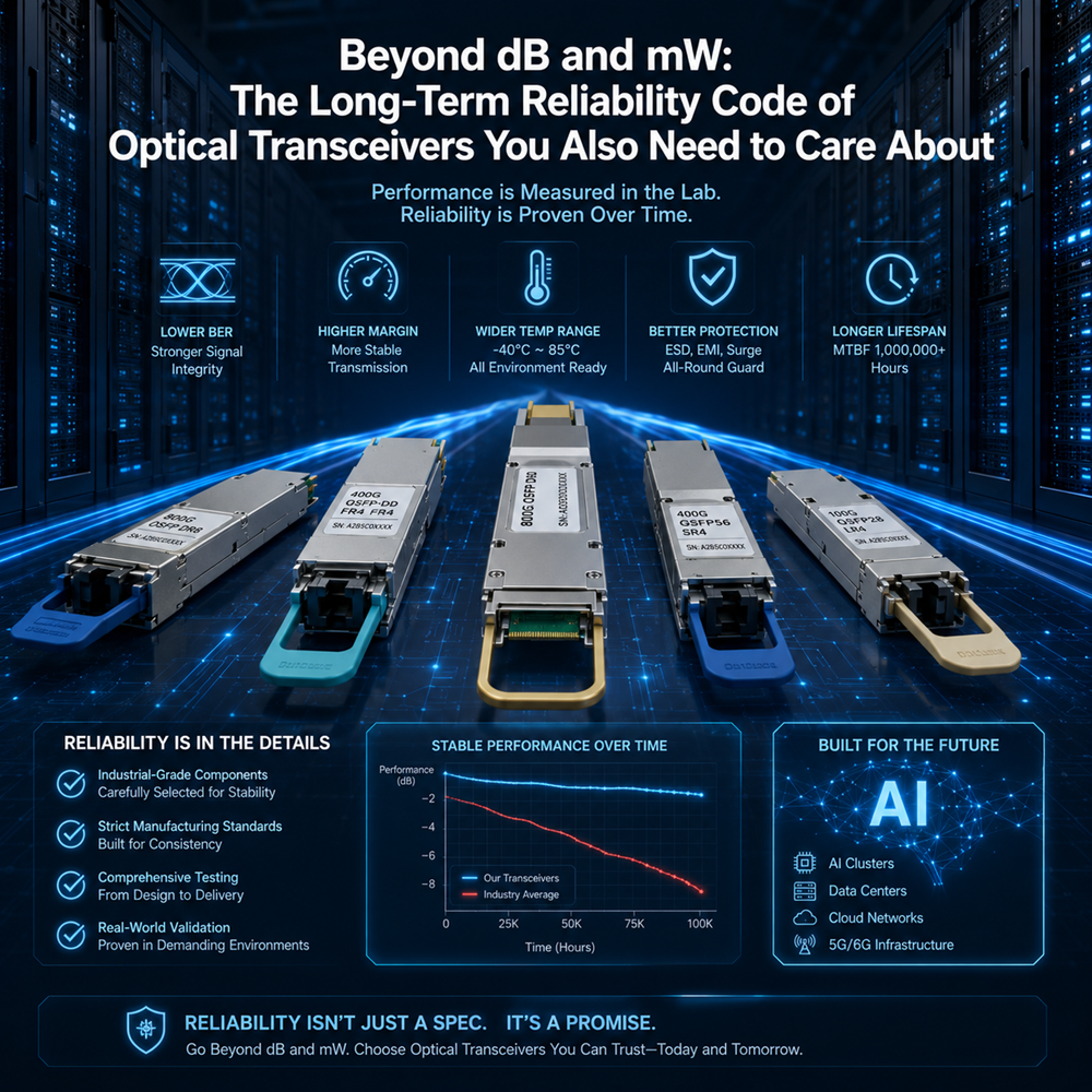 Beyond dB and mW: The Long-Term Reliability Code of Optical Transceivers You Also Need to Care About