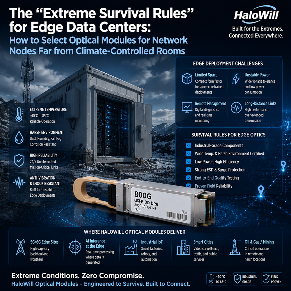 The "Extreme Survival Rules" for Edge Data Centers: How to Select Optical Modules for Network Nodes Far from Climate-Controlled Rooms