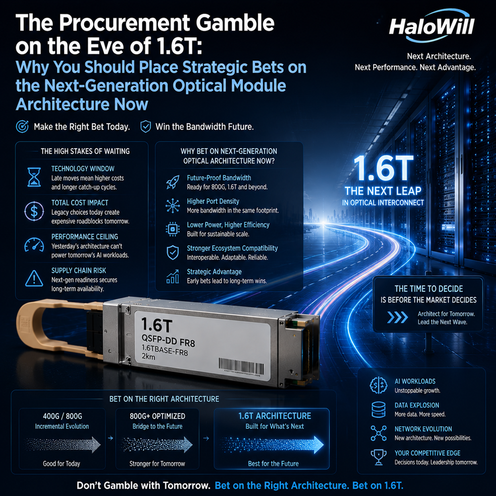 The Procurement Gamble on the Eve of 1.6T: Why You Should Place Strategic Bets on the Next-Generation Optical Module Architecture Now