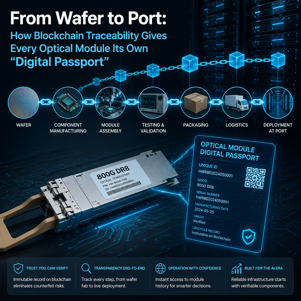 From Wafer to Port: How Blockchain Traceability Gives Every Optical Module Its Own "Digital Passport"