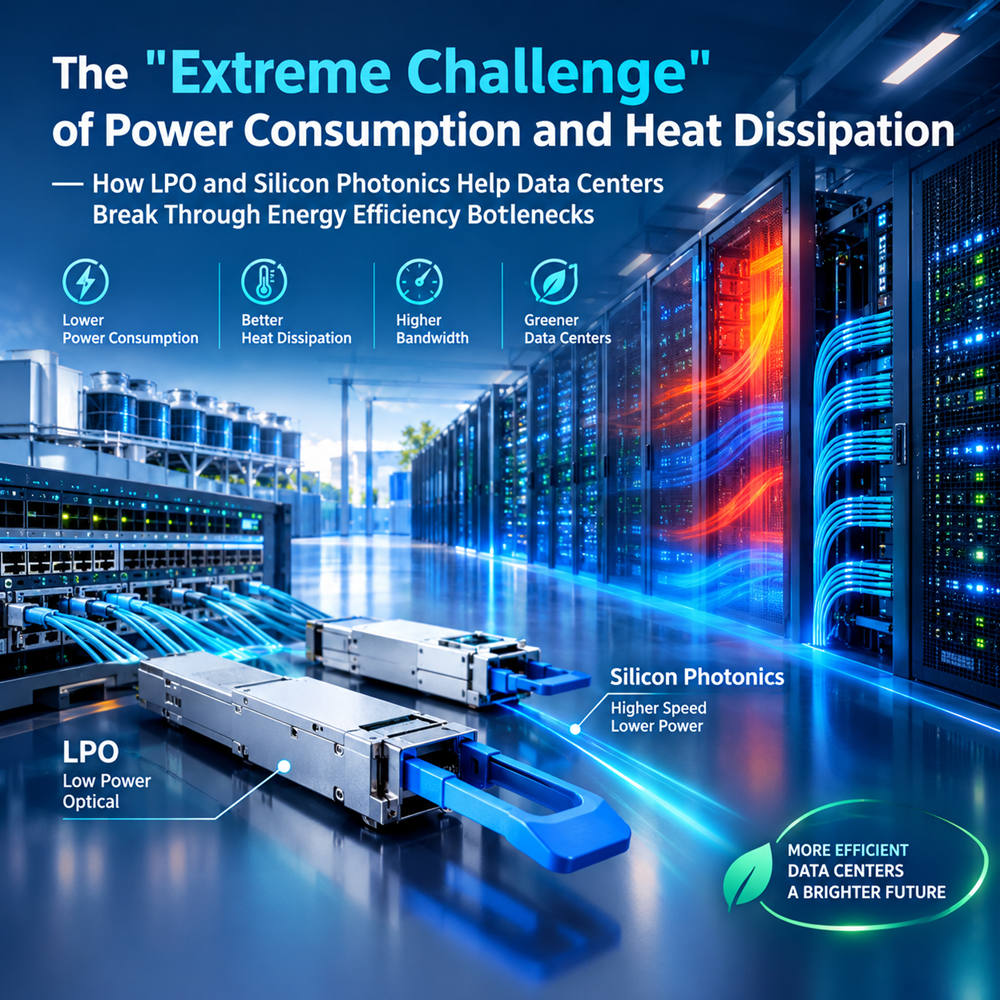 The "Extreme Challenge" of Power Consumption and Heat Dissipation — How LPO and Silicon Photonics Help Data Centers Break Through Energy Efficiency Bottlenecks