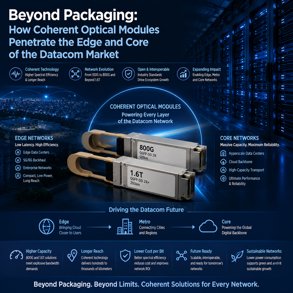 Beyond Packaging: How Coherent Optical Modules Penetrate the Edge and Core of the Datacom Market