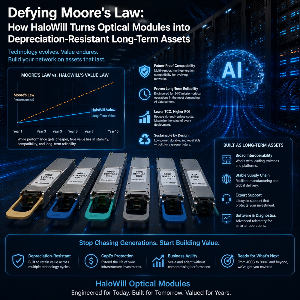 Defying Moore's Law: How HaloWill Turns Optical Modules into Depreciation-Resistant Long-Term Assets