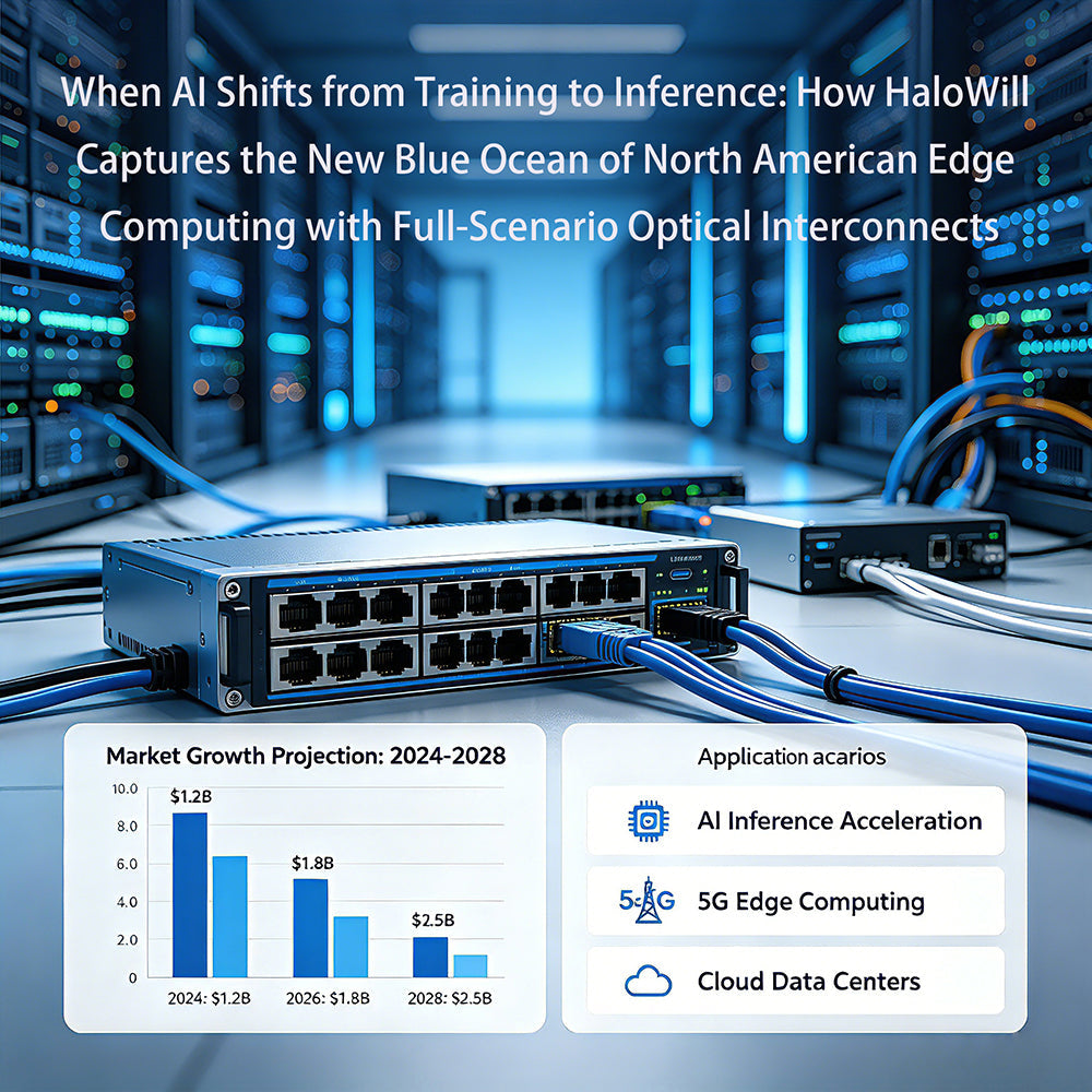 When AI Shifts from Training to Inference: How HaloWill Captures the New Blue Ocean of North American Edge Computing with Full-Scenario Optical Interconnects