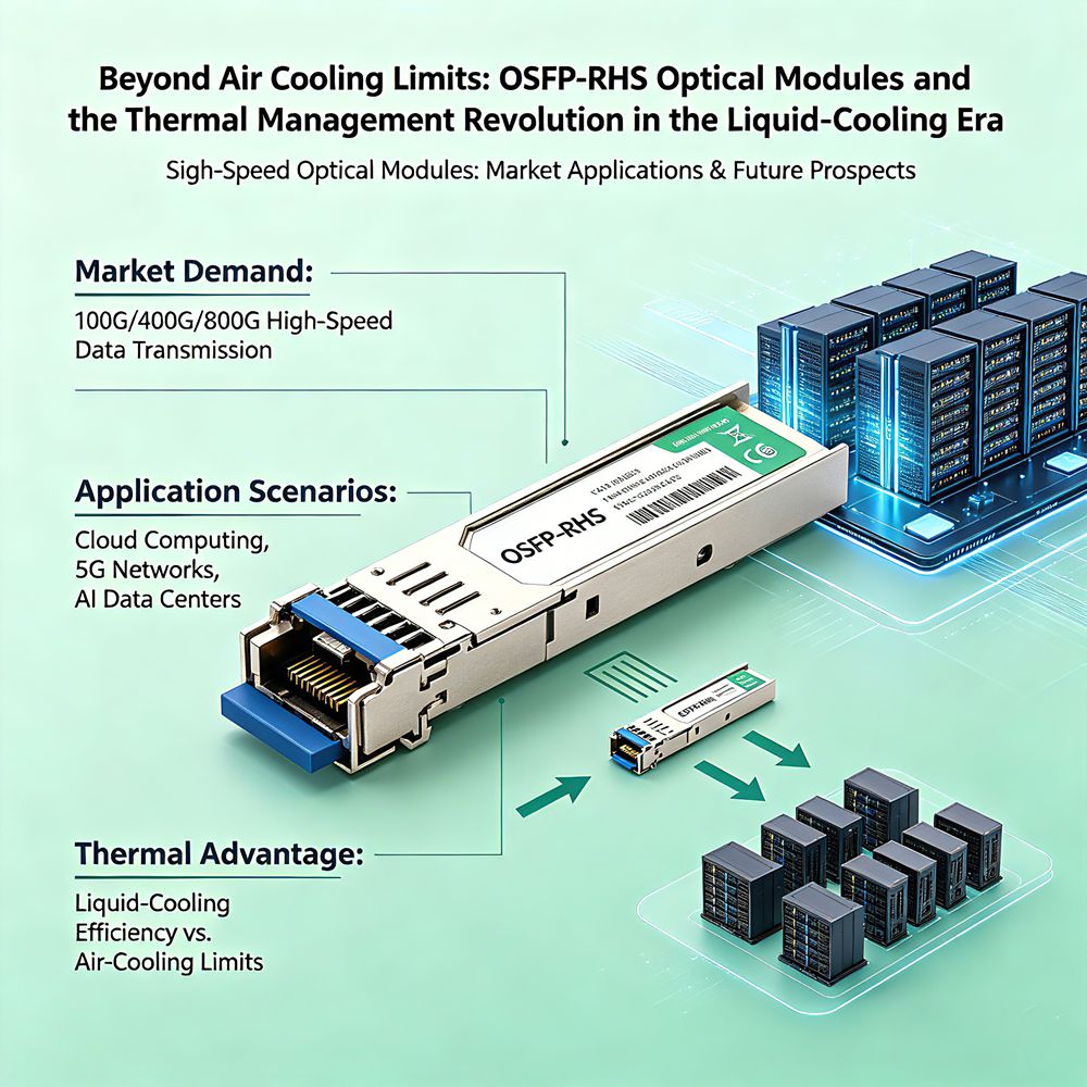 Beyond Air Cooling Limits: OSFP‑RHS Optical Modules and the Thermal Management Revolution in the Liquid‑Cooling Era