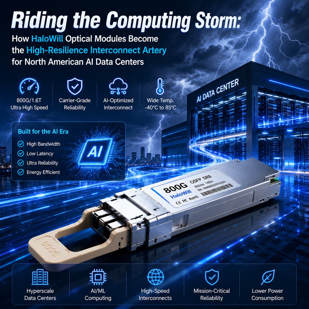 Riding the Computing Storm: How HaloWill Optical Modules Become the High-Resilience Interconnect Artery for North American AI Data Centers
