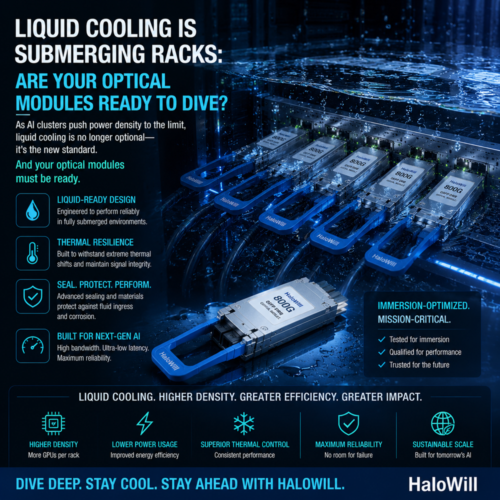 Liquid Cooling Is Submerging Racks: Are Your Optical Modules Ready to Dive?