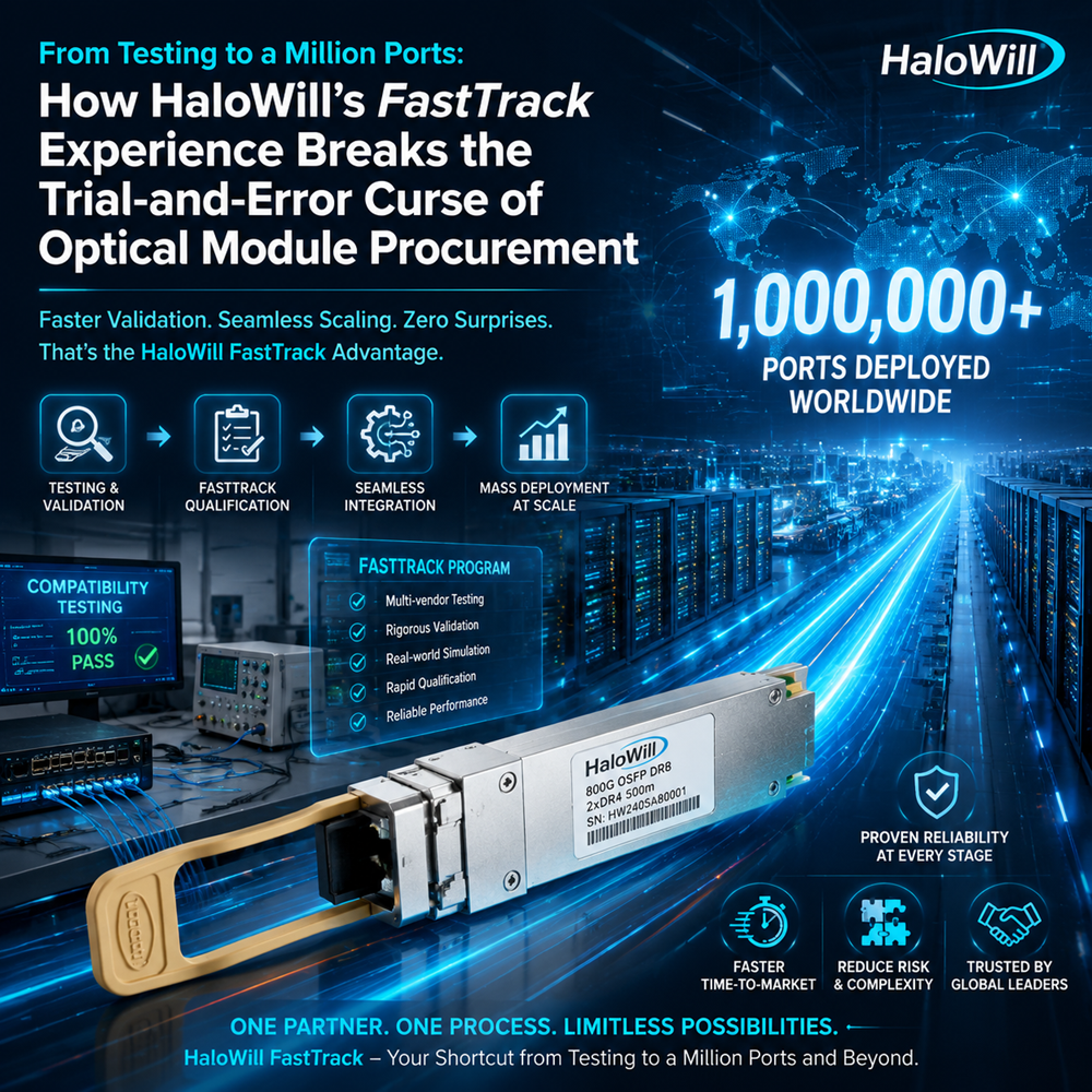 From Testing to a Million Ports: How HaloWill's FastTrack Experience Breaks the Trial-and-Error Curse of Optical Module Procurement