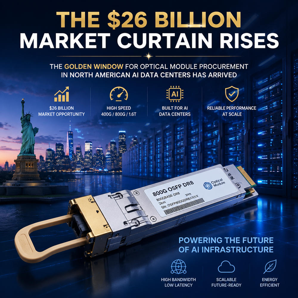 The $26 Billion Market Curtain Rises – The Golden Window for Optical Module Procurement in North American AI Data Centers Has Arrived