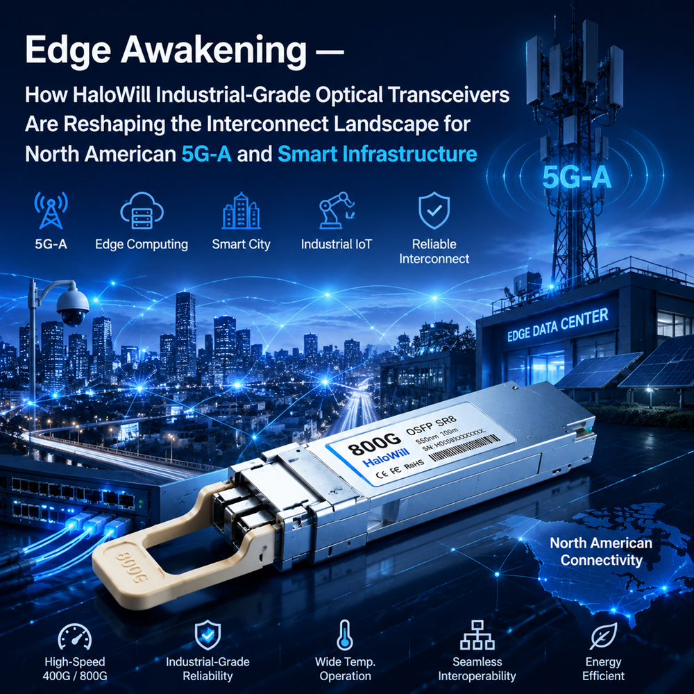 Edge Awakening — How HaloWill Industrial-Grade Optical Transceivers Are Reshaping the Interconnect Landscape for North American 5G-A and Smart Infrastructure