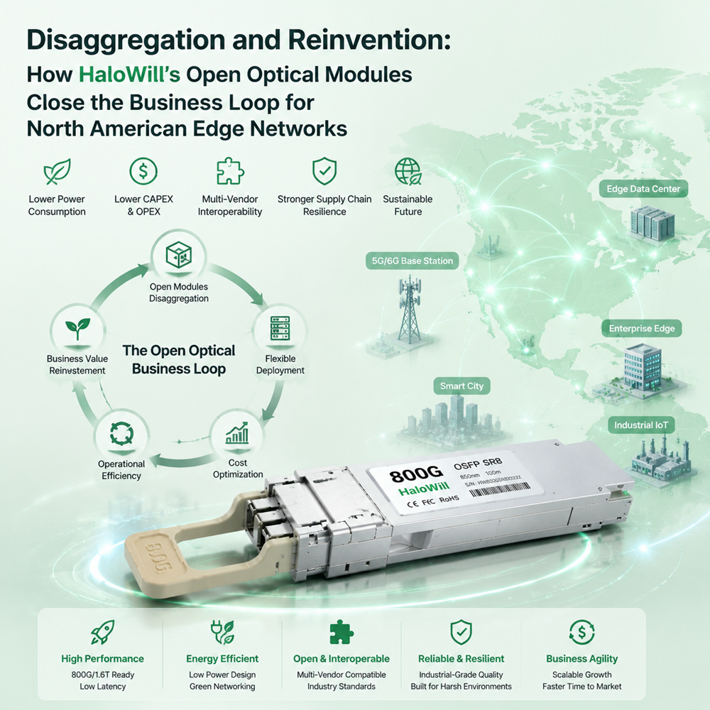 Disaggregation and Reinvention: How HaloWill's Open Optical Modules Close the Business Loop for North American Edge Networks