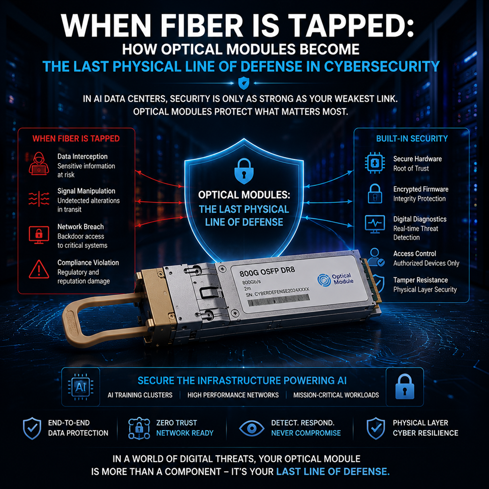 When Fiber Is Tapped: How Optical Modules Become the Last Physical Line of Defense in Cybersecurity
