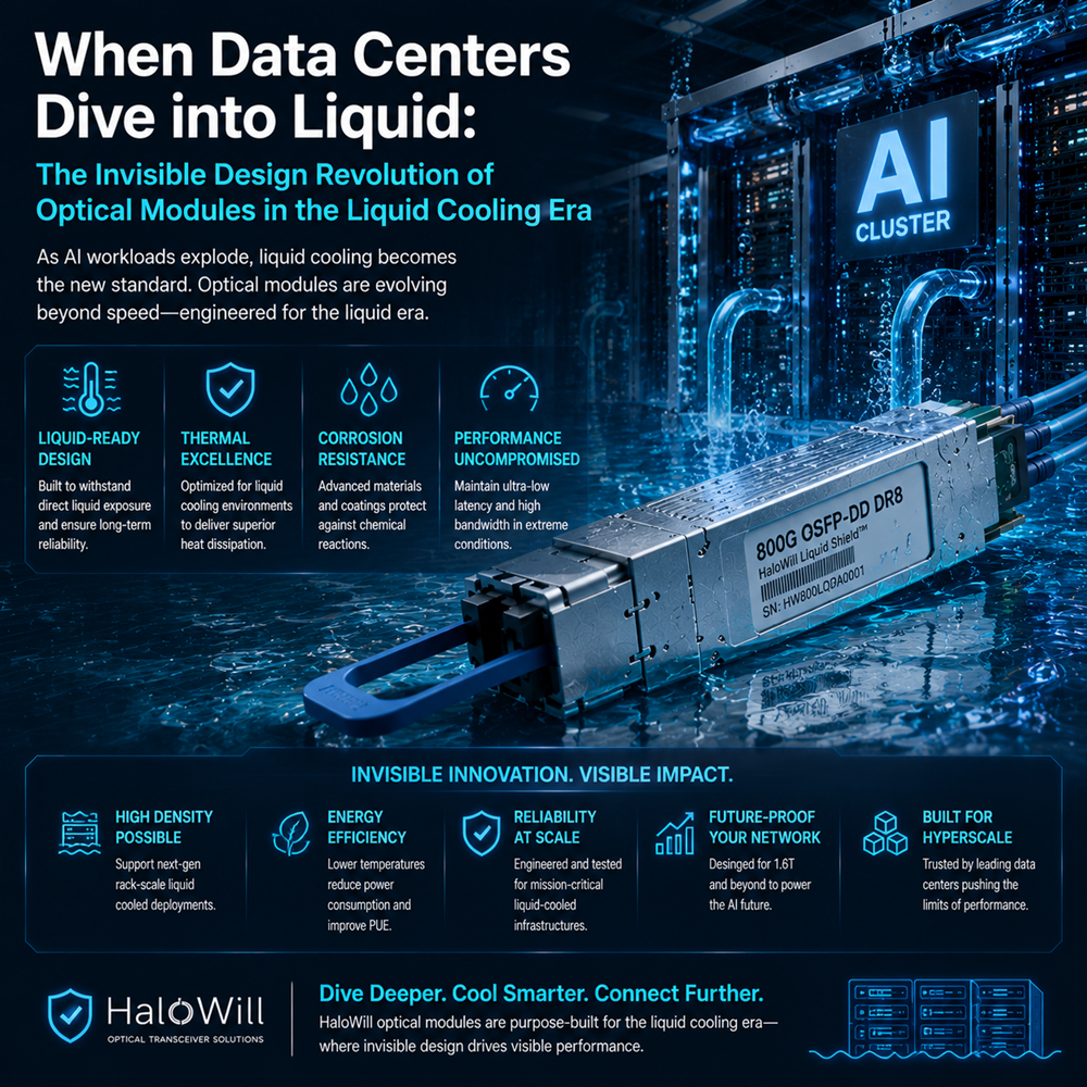 When Data Centers Dive into Liquid: The Invisible Design Revolution of Optical Modules in the Liquid Cooling Era