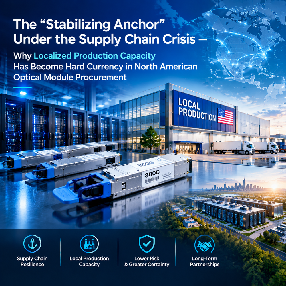 The "Stabilizing Anchor" Under the Supply Chain Crisis — Why Localized Production Capacity Has Become Hard Currency in North American Optical Module Procurement