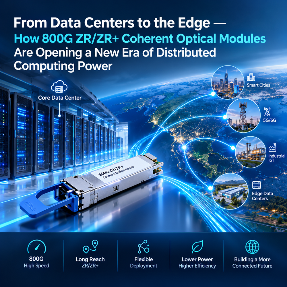 From Data Centers to the Edge — How 800G ZR/ZR+ Coherent Optical Modules Are Opening a New Era of Distributed Computing Power