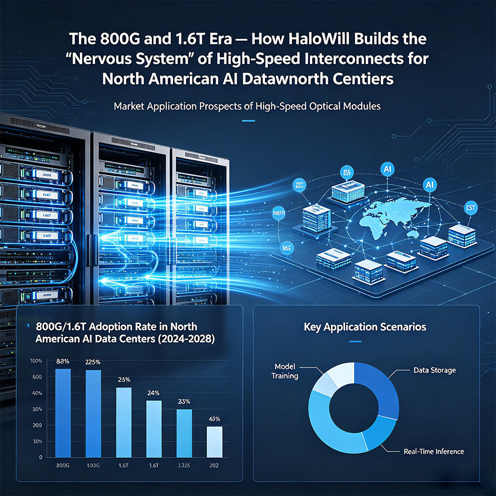 The 800G and 1.6T Era — How HaloWill Builds the “Nervous System” of High-Speed Interconnects for North American AI Data Centers