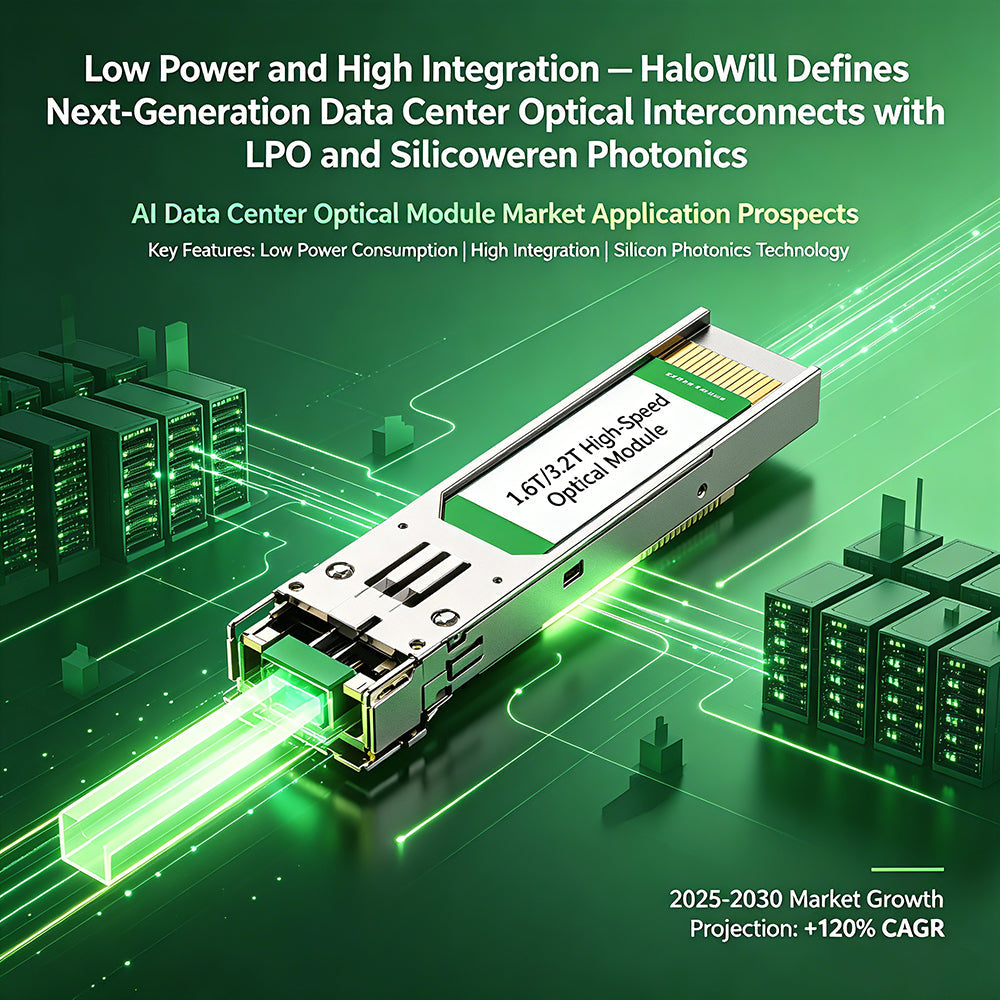 Low Power and High Integration — HaloWill Defines Next-Generation Data Center Optical Interconnects with LPO and Silicon Photonics