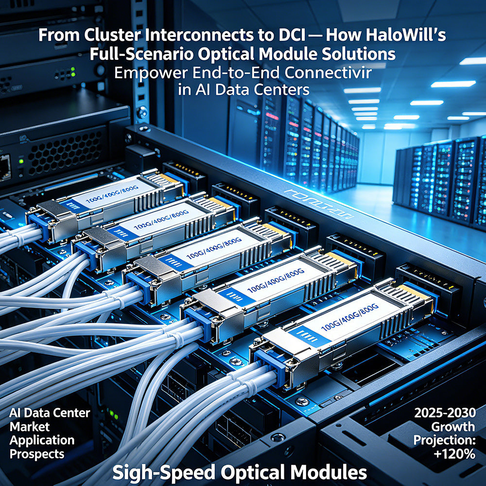 From Cluster Interconnects to DCI — How HaloWill's Full-Scenario Optical Module Solutions Empower End-to-End Connectivity in AI Data Centers