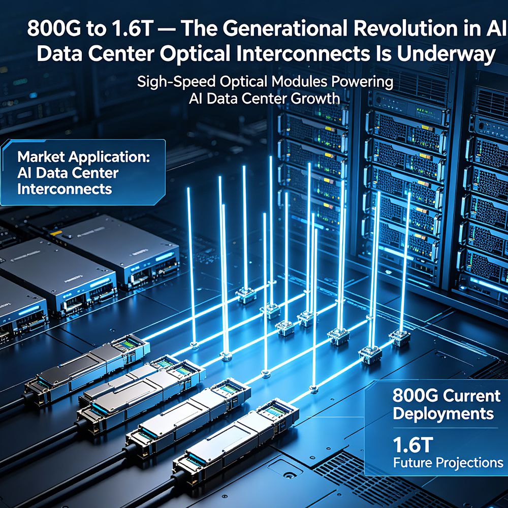 800G to 1.6T — The Generational Revolution in AI Data  Center Optical Interconnects Is Underway